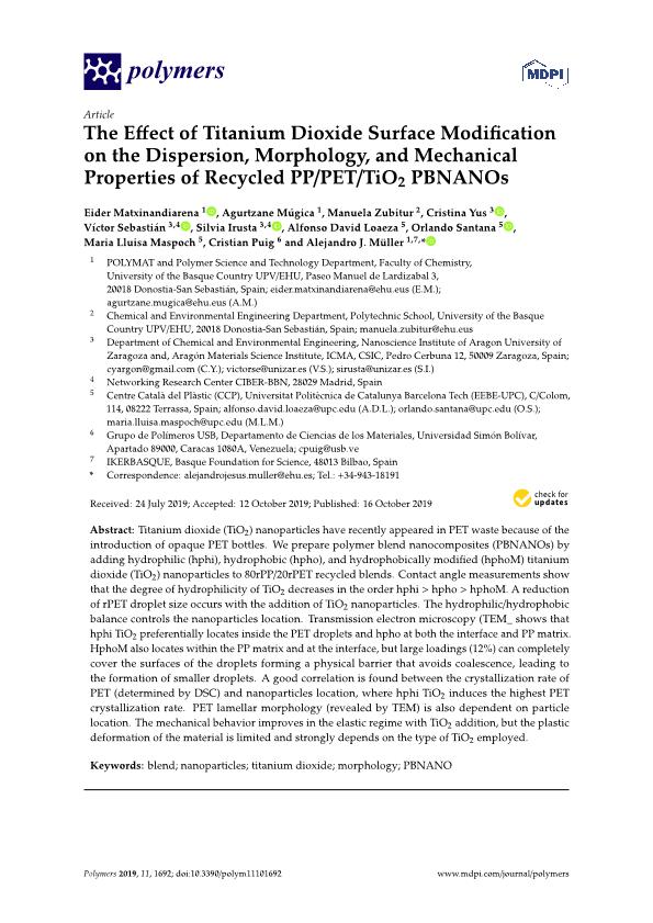 The effect of titanium dioxide surface modification on the dispersion, morphology, and mechanical properties of recycled PP/PET/TiO2 PBNANOs