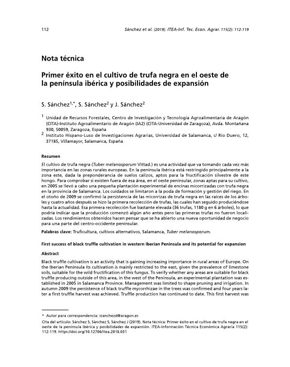 Primer éxito en el cultivo de trufa negra en el oeste de la Península ibérica y posibilidades de expansión
