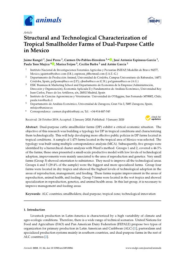 Structural and Technological Characterization of Tropical Smallholder Farms of Dual-Purpose Cattle in Mexico