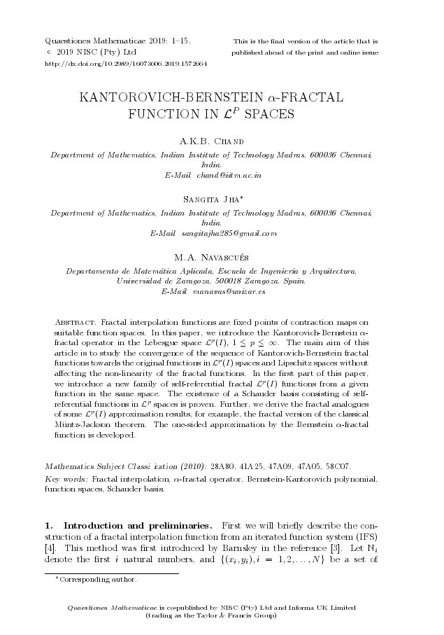 Kantorovich-Bernstein a-fractal function in LP spaces