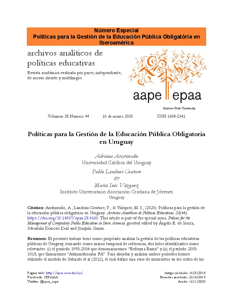 Políticas para la Gestión de la Educación Pública Obligatoria en Uruguay
