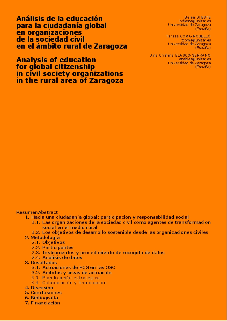 Análisis de la educación para la ciudadanía global en organizaciones de la sociedad civil en el ámbito rural de Zaragoza