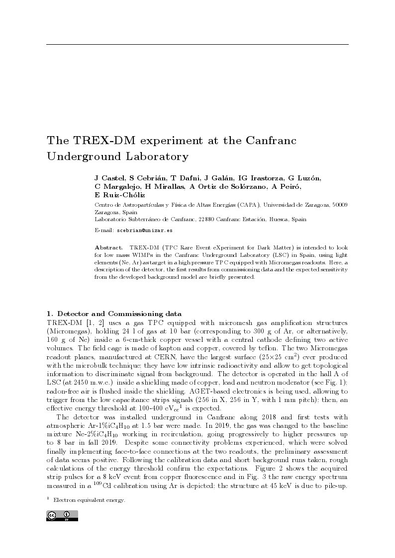 The TREX-DM experiment at the Canfranc Underground Laboratory