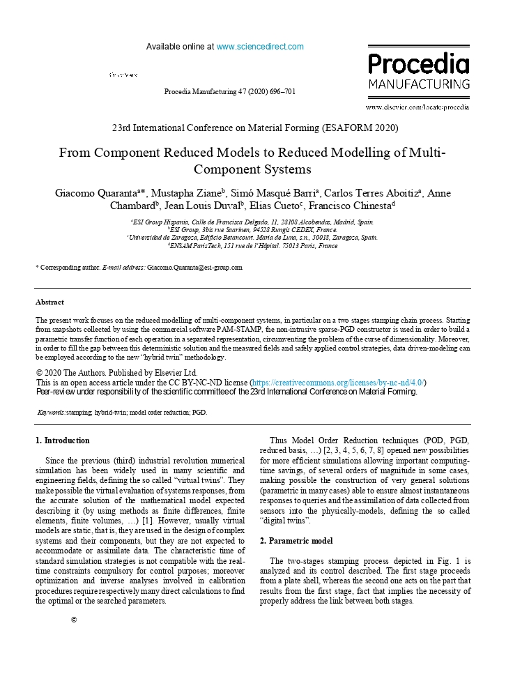 From component reduced models to reduced modelling of multi-component systems