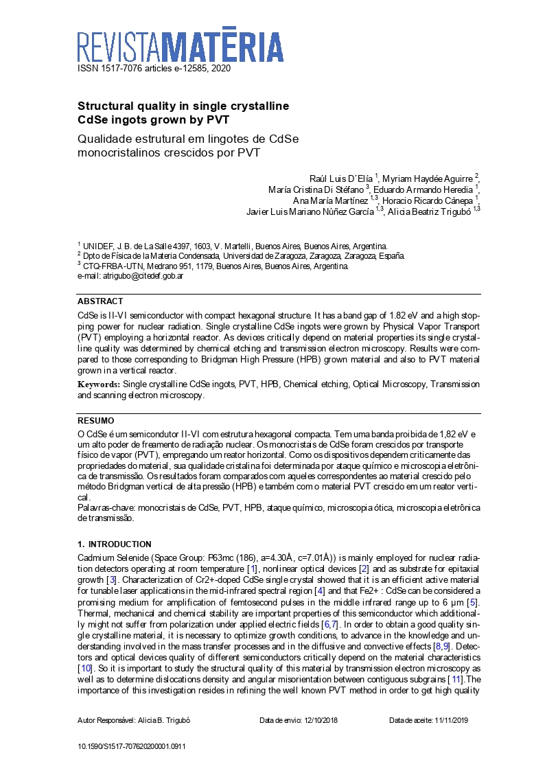 Structural quality in single crystalline CdSe ingots grown by PVT