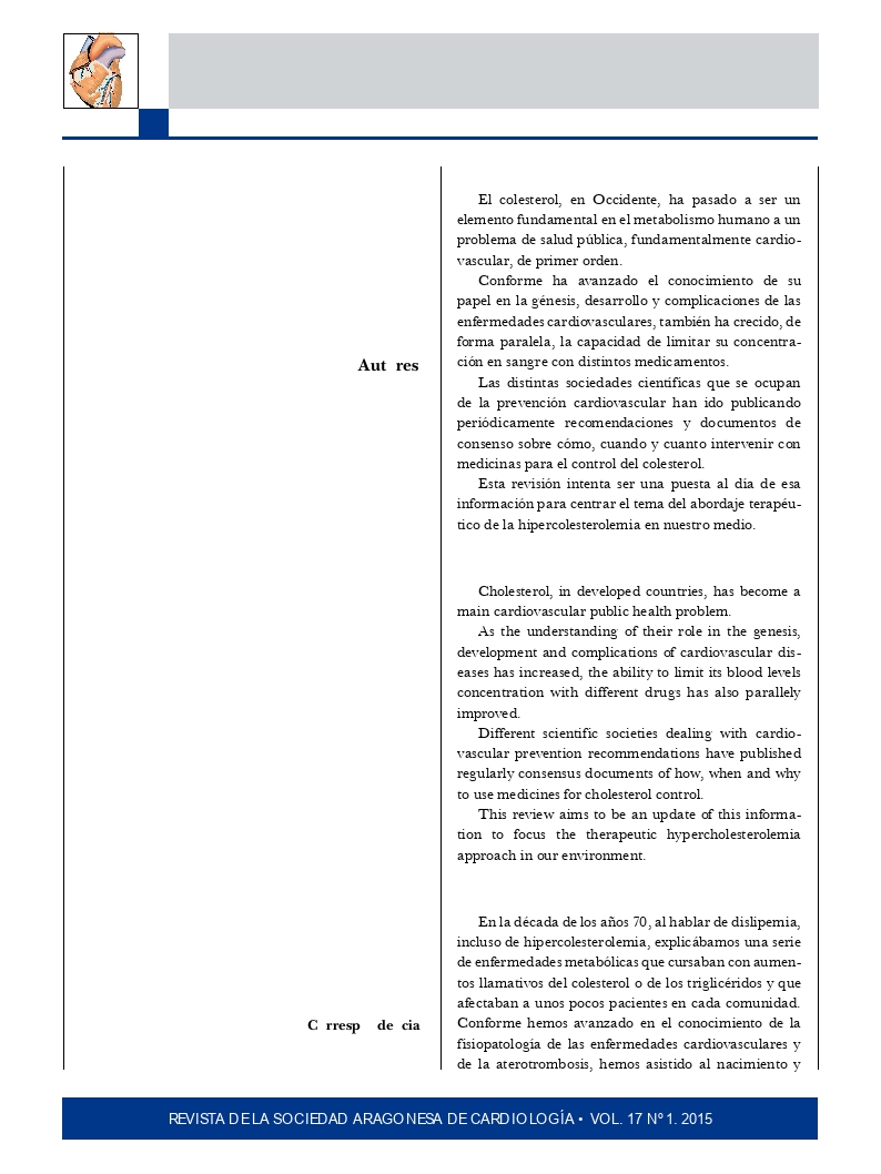 El colesterol y la enfermedad cardiovascular: una relación que podemos interrumpir