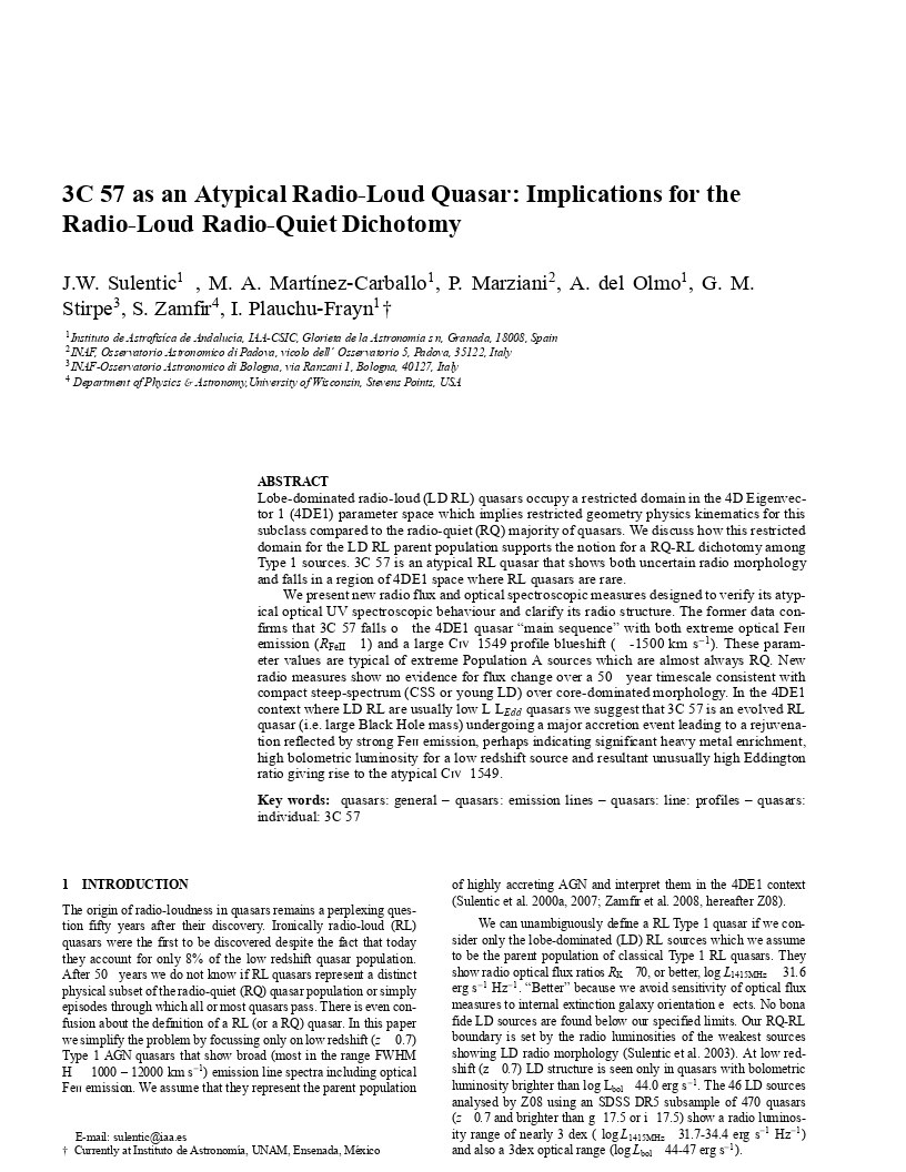 3C 57 as an atypical radio-loud quasar: implications for the radio-loudradio-quiet dichotomy
