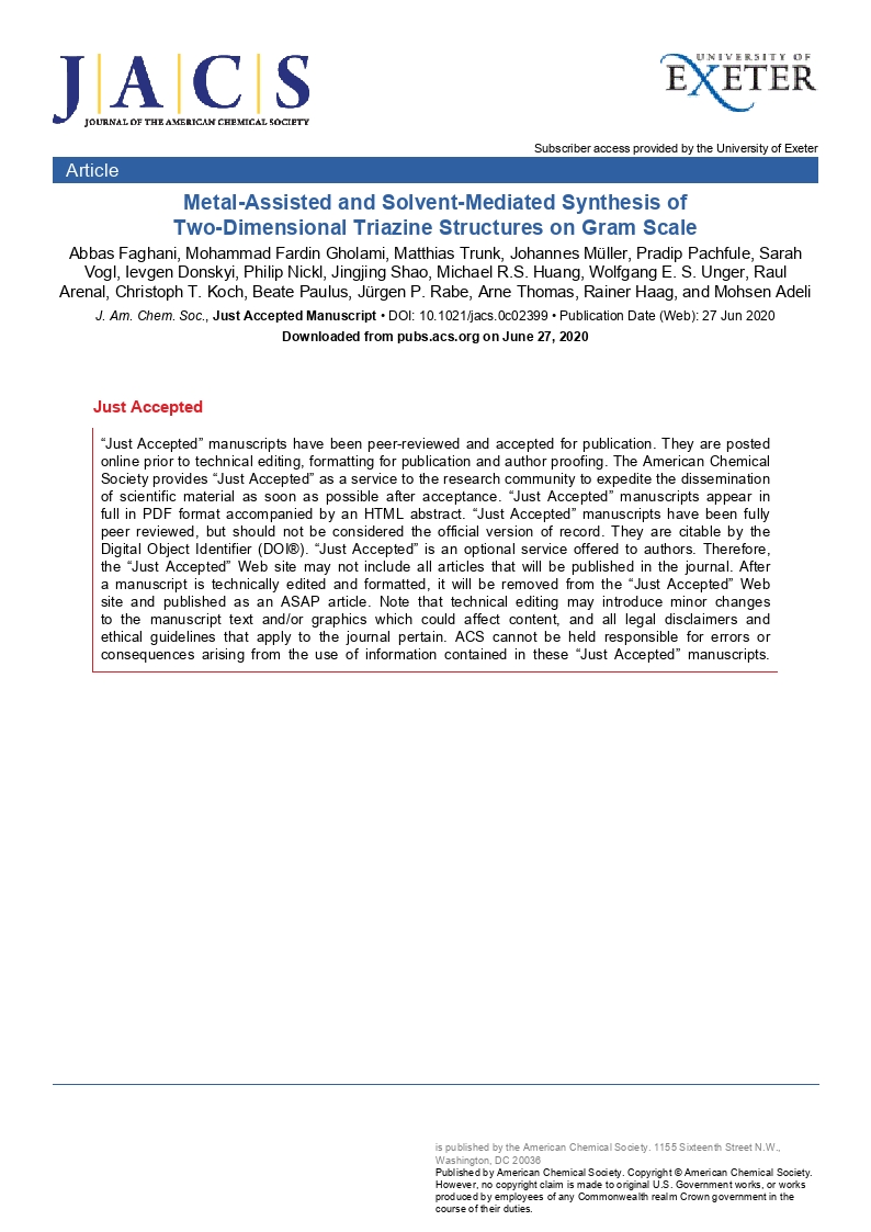 Metal-Assisted and Solvent-Mediated Synthesis of Two-Dimensional Triazine Structures on Gram Scale