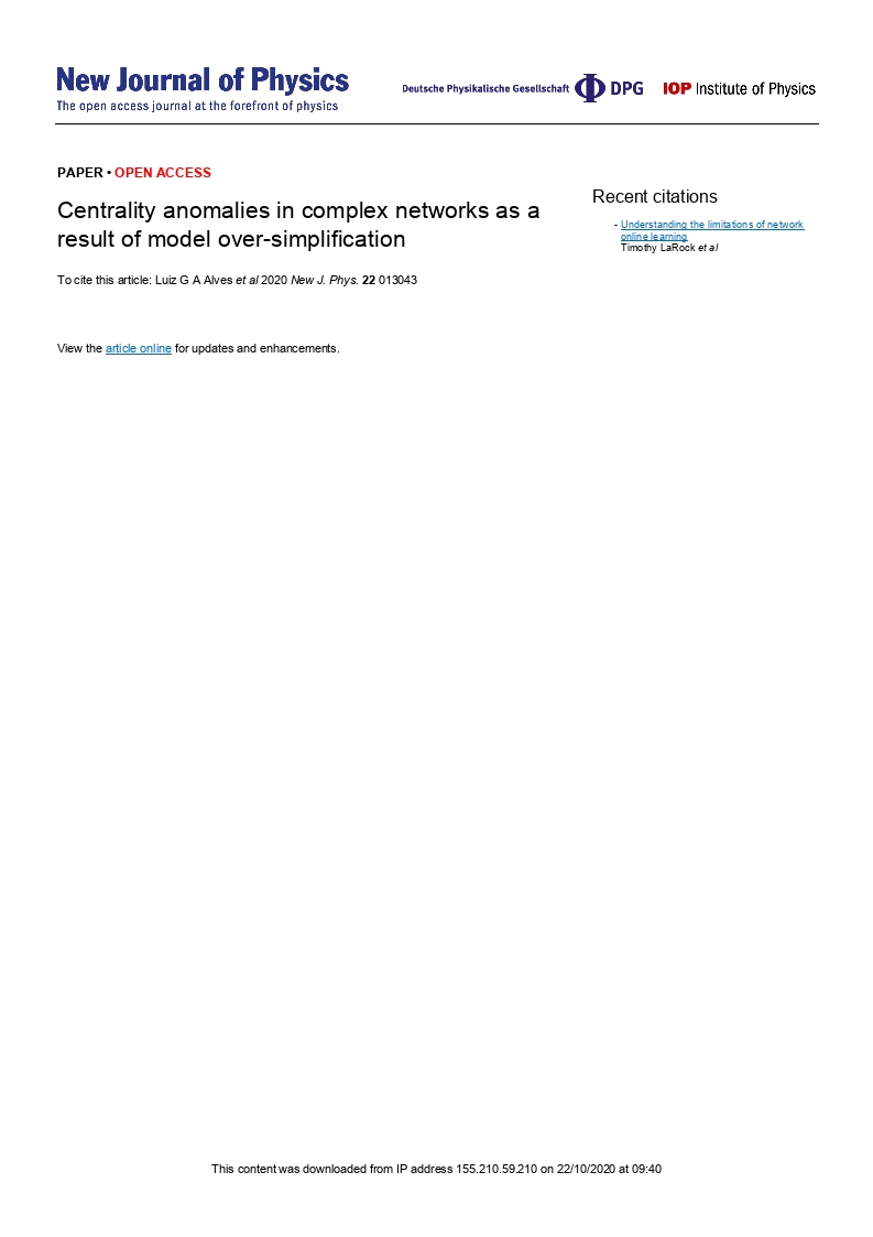 Centrality Anomalies In Complex Networks As A Result Of Model Over Simplification