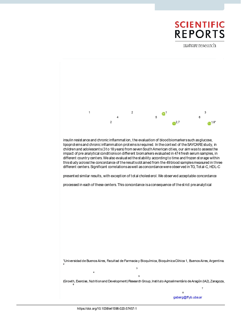 Sampling and processing blood samples within the South American Youth/Child cARdiovascular and Environmental (SAYCARE) Study