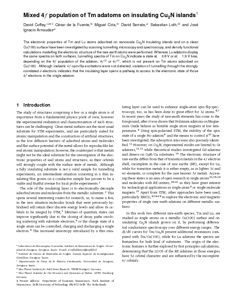 Mixed 4f population of Tm adatoms on insulating Cu2N islands