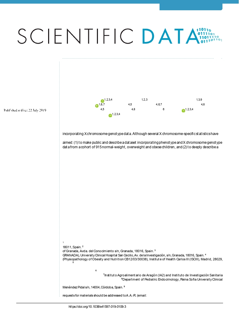 X chromosome genetic data in a Spanish children cohort, dataset description and analysis pipeline