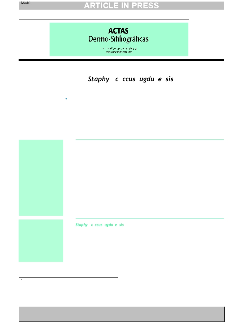 Infección cutánea por Staphylococcus lugdunensis: presentación de 16 casos
