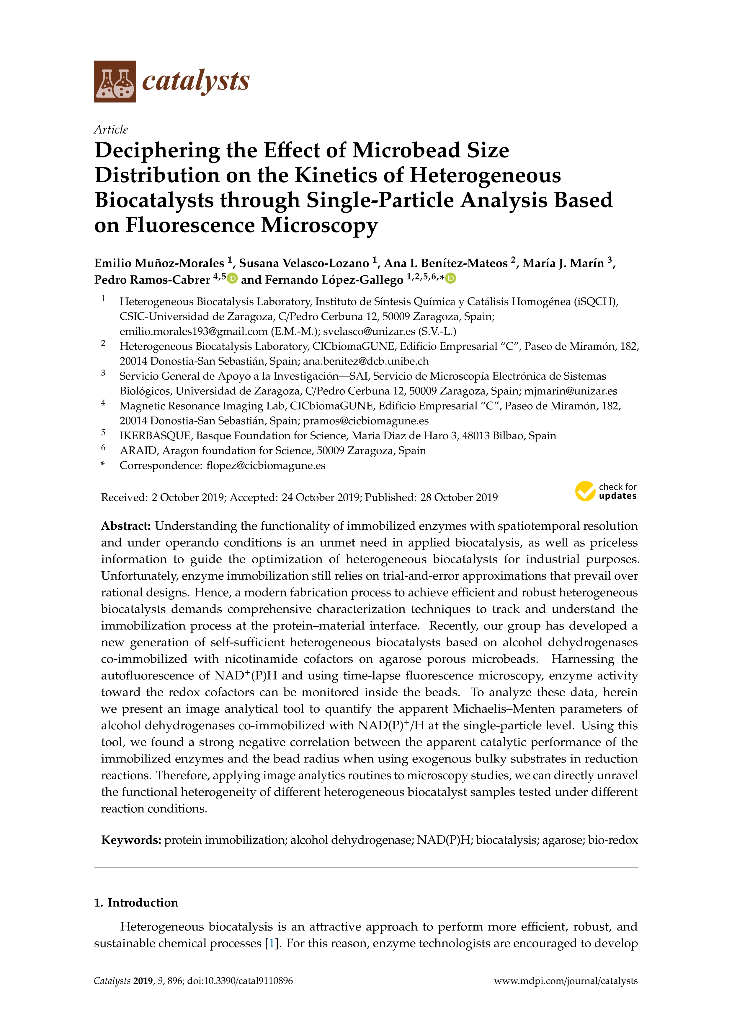 Deciphering the effect of microbead size distribution on the kinetics of heterogeneous biocatalysts through single-particle analysis based on fluorescence microscopy