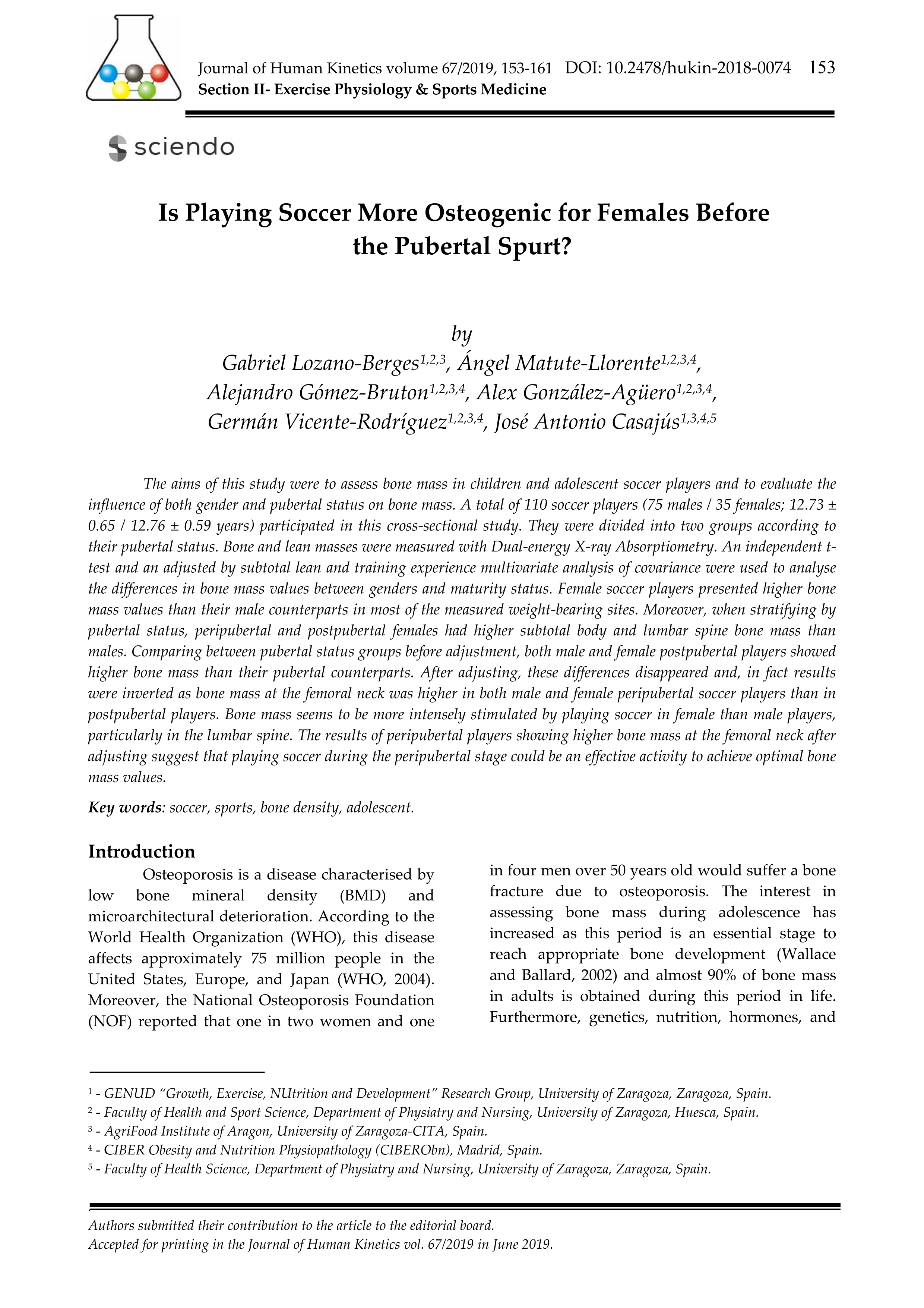 Is Playing Soccer More Osteogenic for Females Before the Pubertal Spurt?