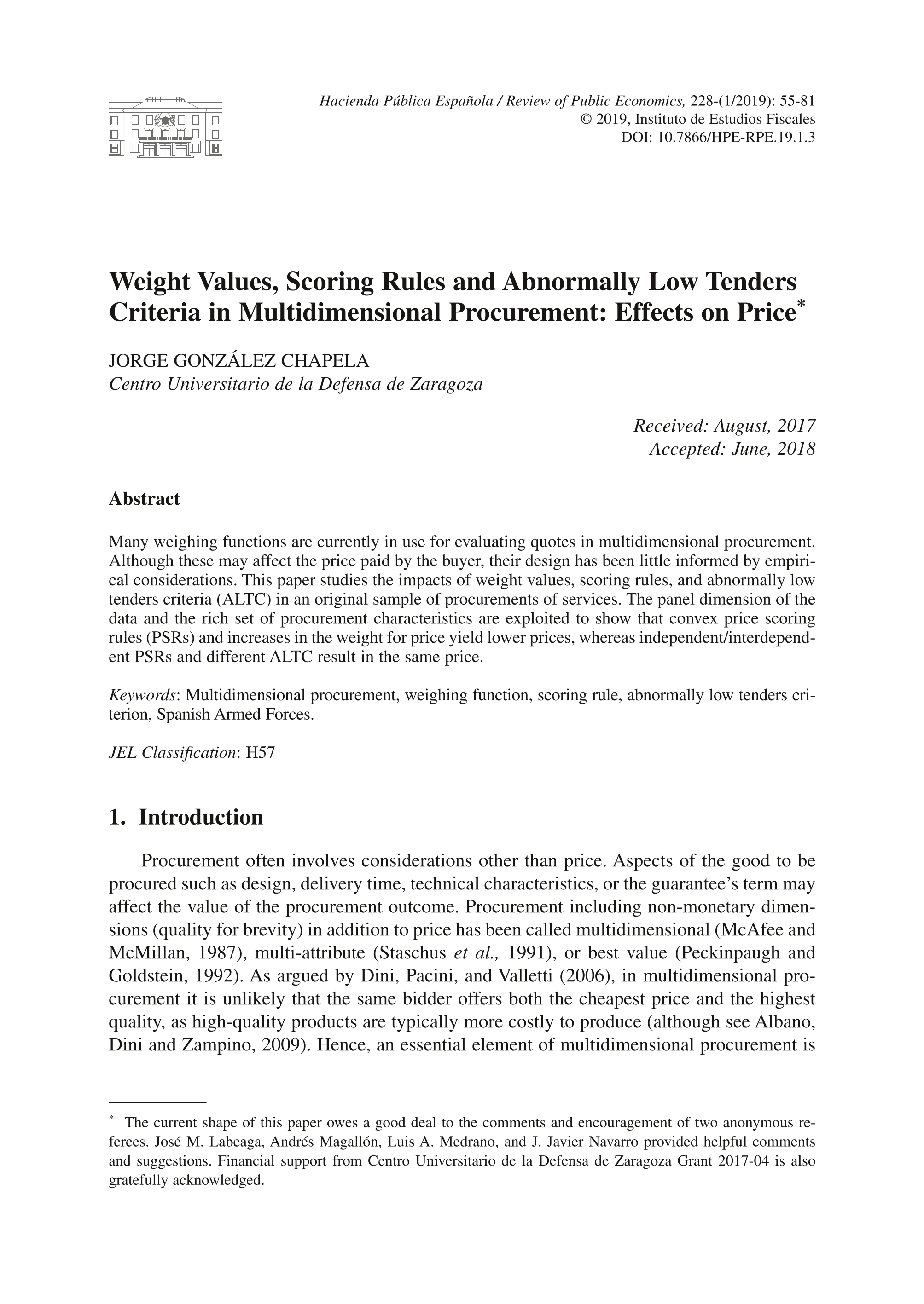 Weight values, scoring rules, and abnormally low tenders criteria in multidimensional procurement: Effects on price