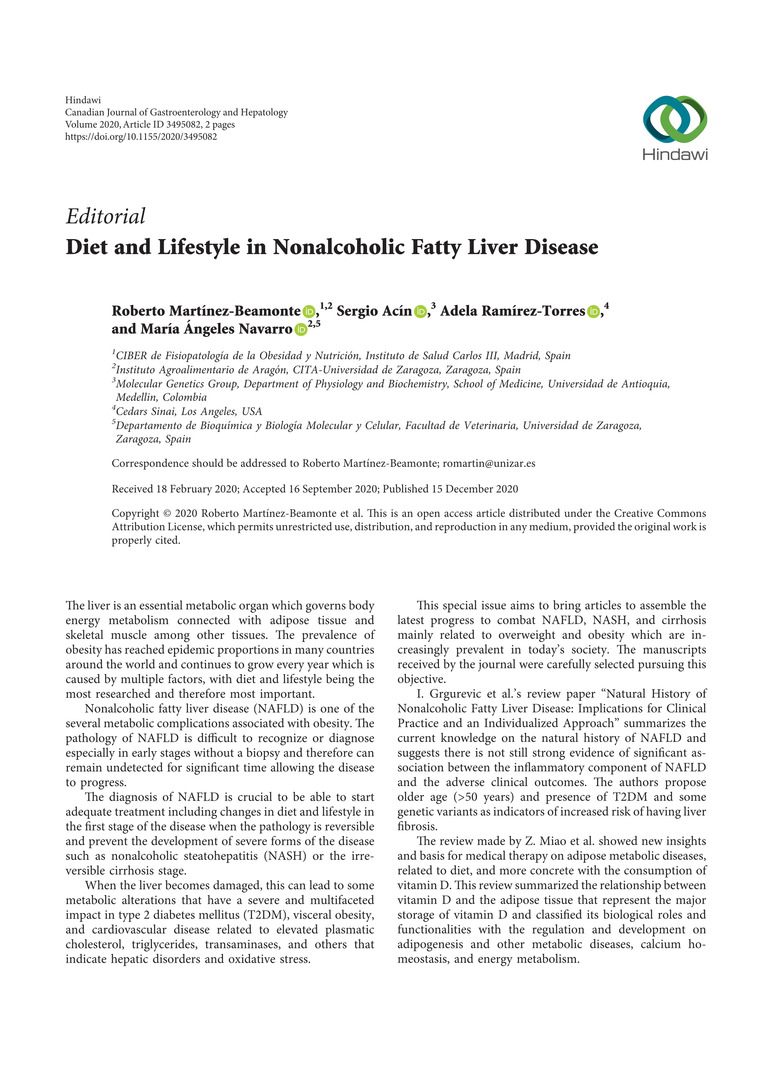 Diet and Lifestyle in Nonalcoholic Fatty Liver Disease