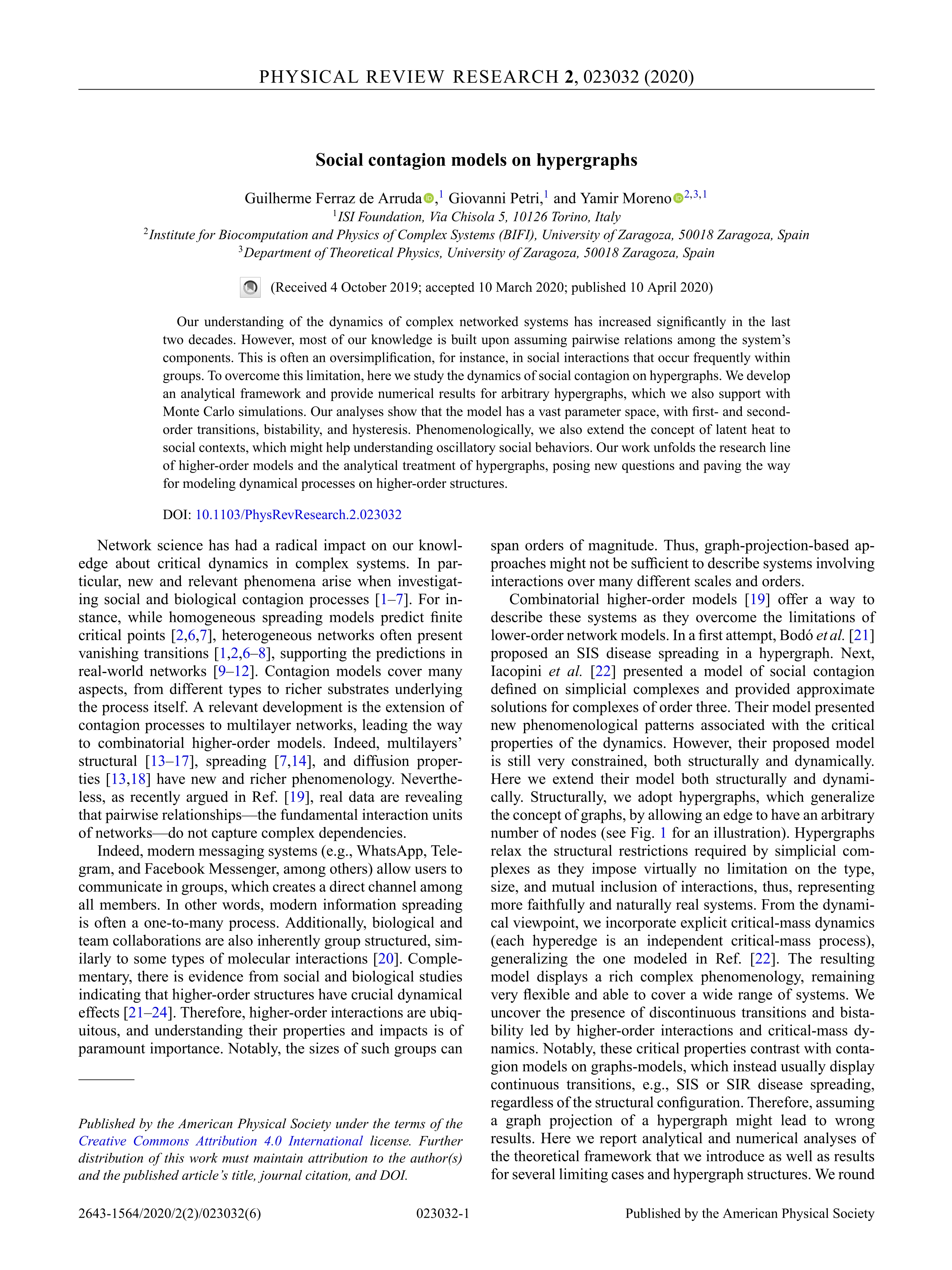 Social contagion models on hypergraphs