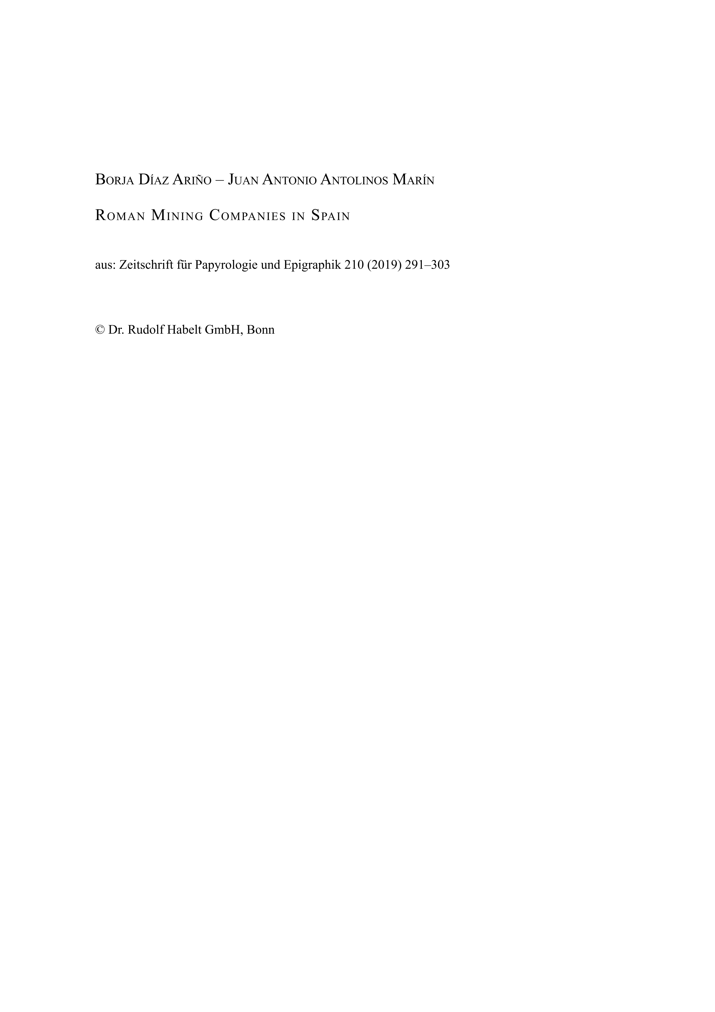 Roman mining companies in Spain