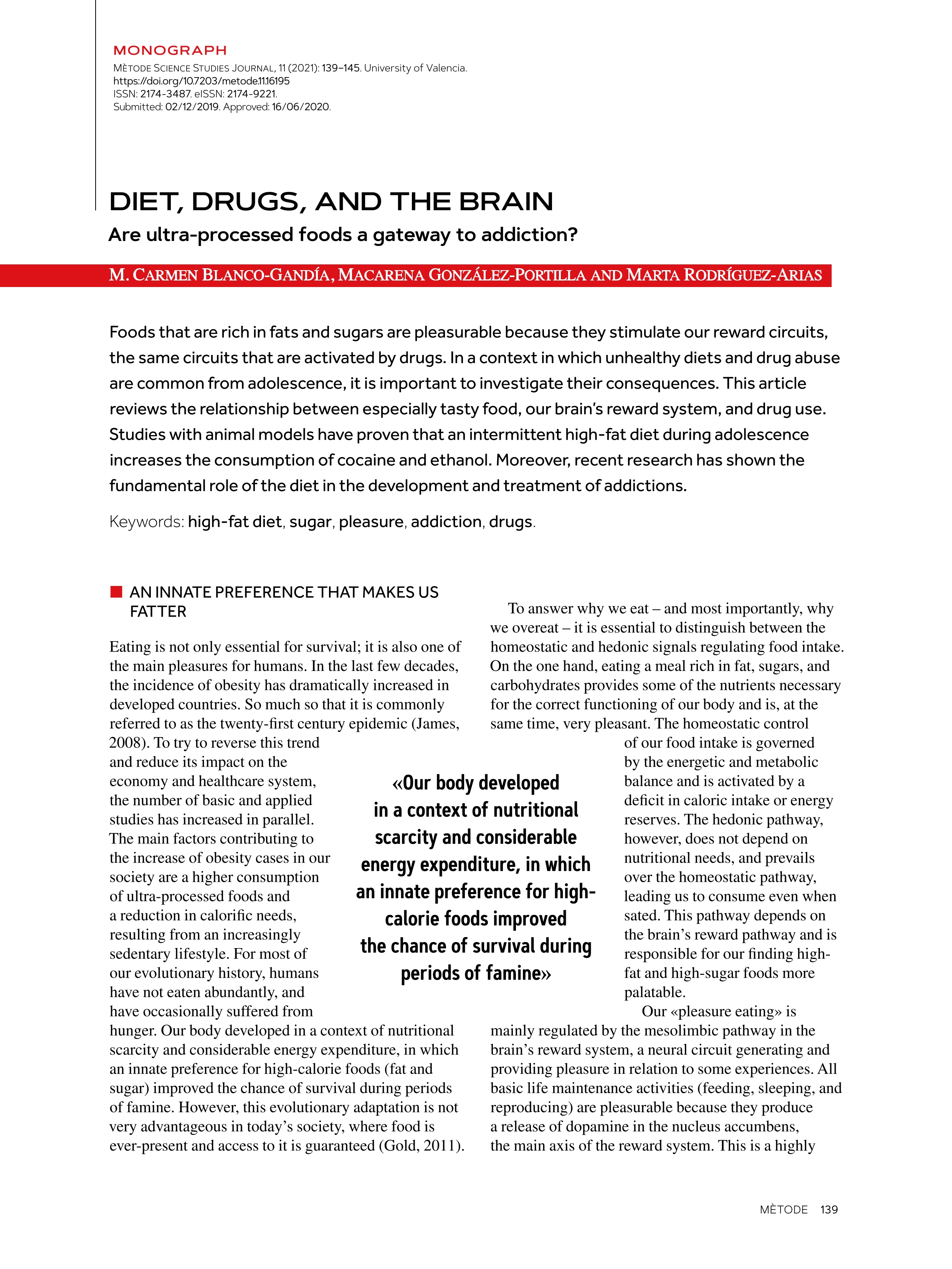 Diet, drugs, and the brain are ultra-processed foods a gateway to addiction?